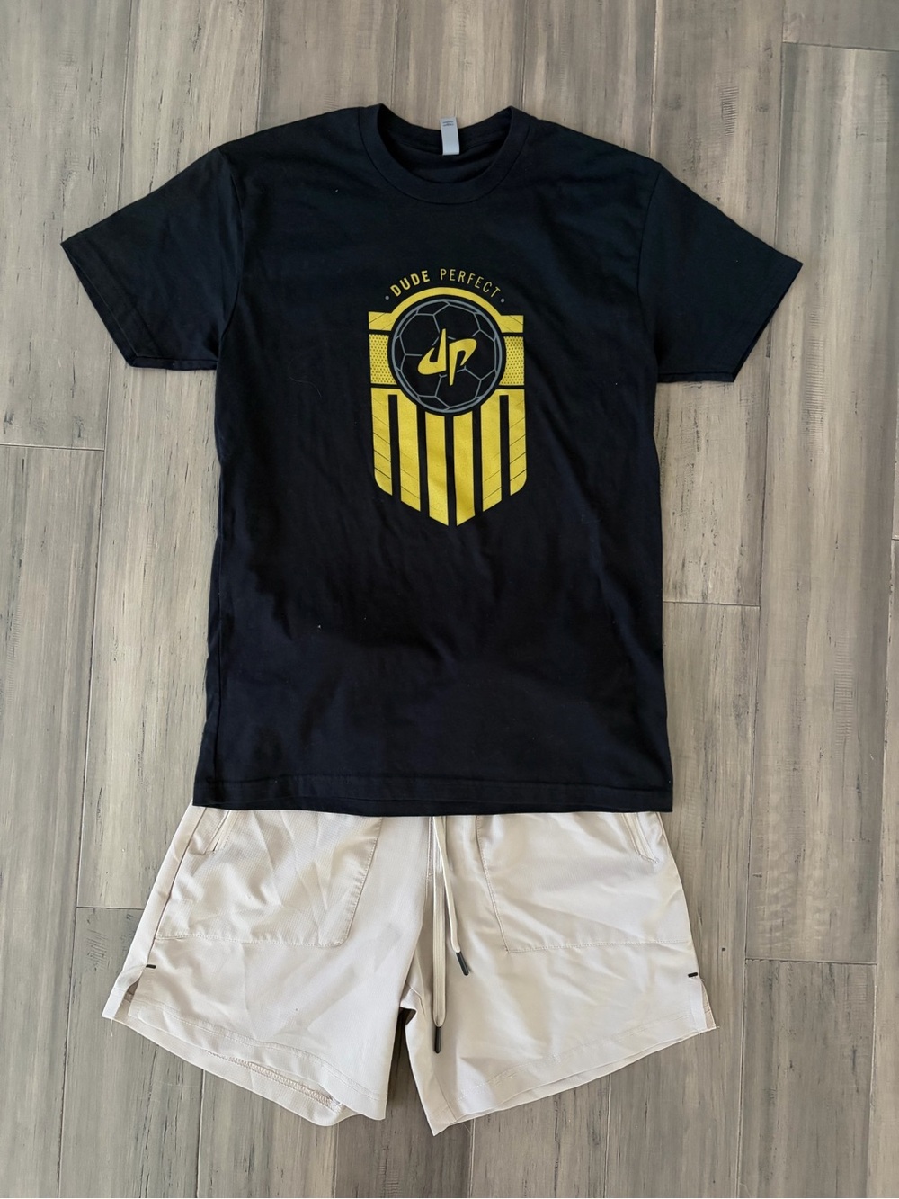 Dude Perfect tshirt and shorts combo - kids XL/adult S